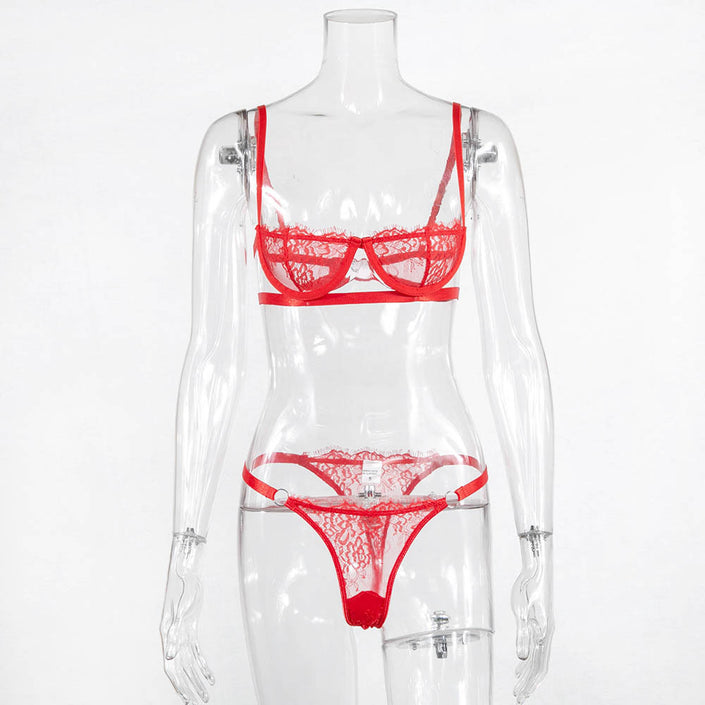 Lace Chest-wrapped See-through Underwear