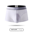 Ice Silk Men's Boxer Briefs Summer Breathable Mesh Hollow Out