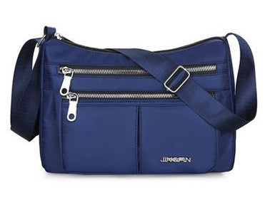 Large Capacity Shoulder Bags With Three Layers Of Zipper Design Women's Nylon Crossbody Bag Outdoor Shopping Mummy Messenger Bag