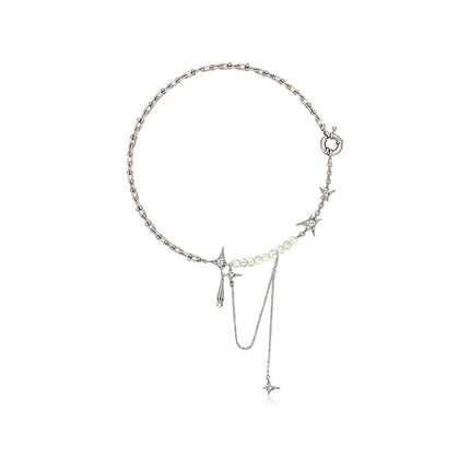 Diamond Star Awn Water Drop Pendant Clavicle Necklace Fashion