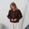 Short Pearl Buckle Artificial Mink Fur Sweater Coat For Women
