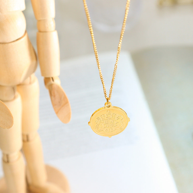 Ethnic Design Sense Niche Titanium Steel Ornament Clavicle Chain Lucky Necklace