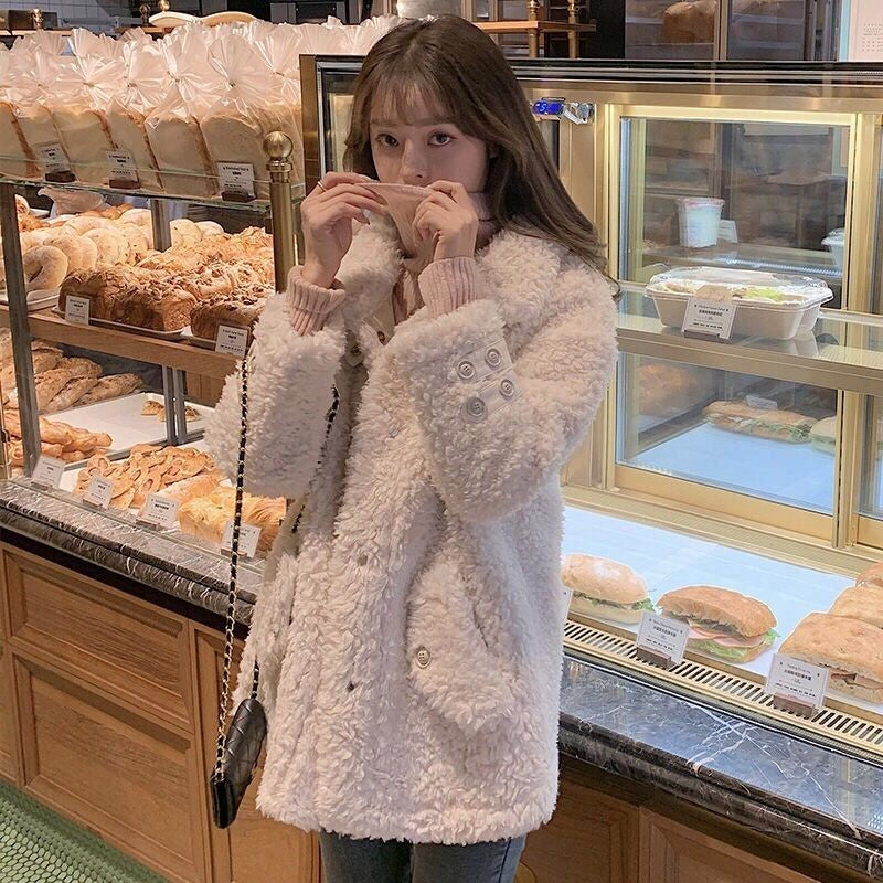 Autumn And Winter Mid-length Fur Fur One Coat