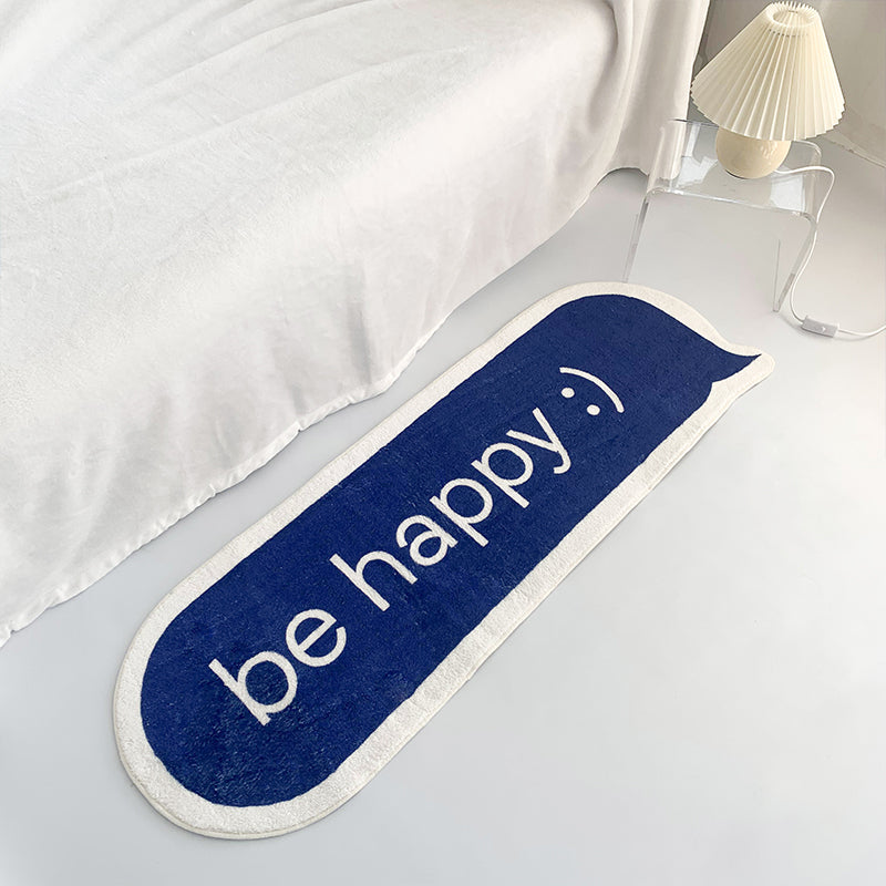 Bedroom Bedside Blue Minimalist Style Carpet