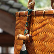 Female Minority Bamboo Woven Bag Travel Handbag
