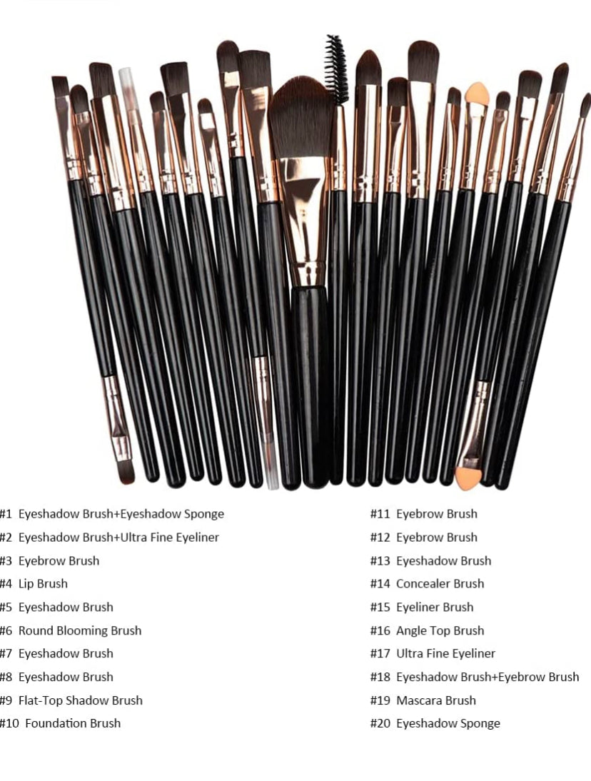 Alpscommerce 20 pcs makeup brush for women