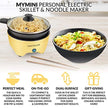 MyMini Personal Electric Skillet & Rapid Noodle Maker, Yellow