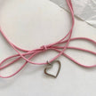 Heart Metal Strap Choker Heart-shaped Metal Necklace
