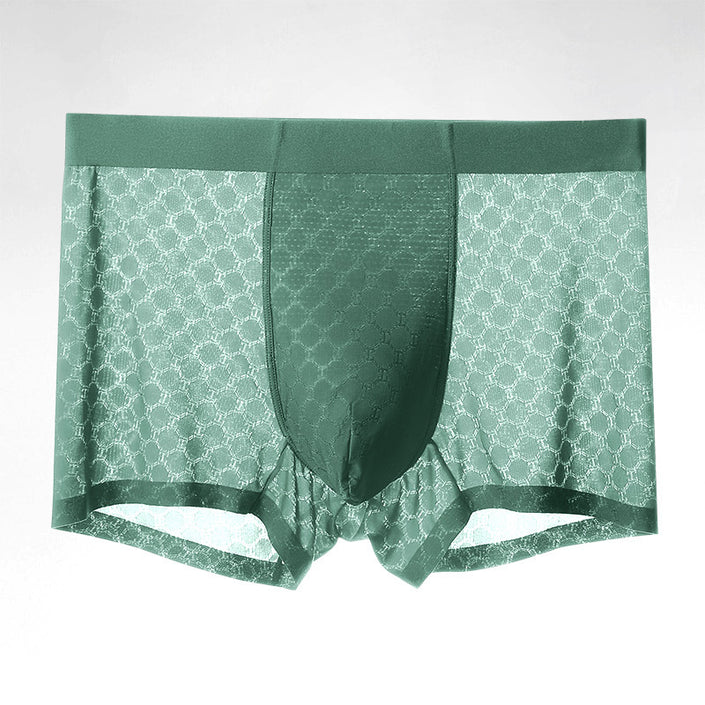 Fashion Personality Ice Silk Underwear Men's Boxers