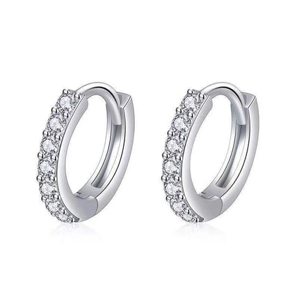 Single Row Rhinestone Earrings Female All-matching Graceful