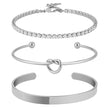 Stainless Steel Heart Knot Bracelet