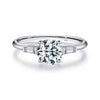 1 Karat Moissanite S925 Sterling Silver Shining Diamond-studded Ring Women