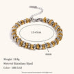 Women's Simple Niche Design Necklace Two-tone Ring Bracelet