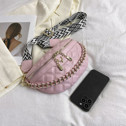 Chain Texture Slanted Chest Bag Women's Shoulder