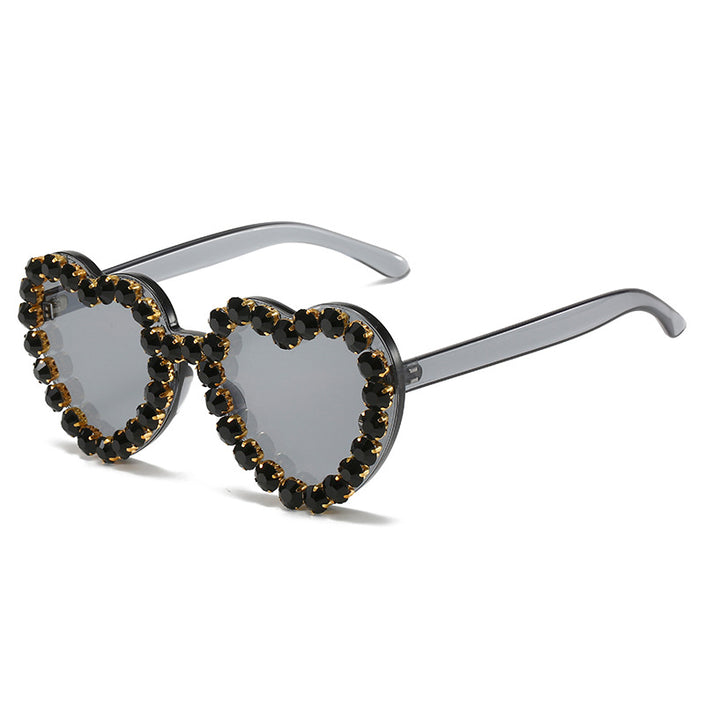 Fashionable All-match Peach Heart Sunglasses For Women