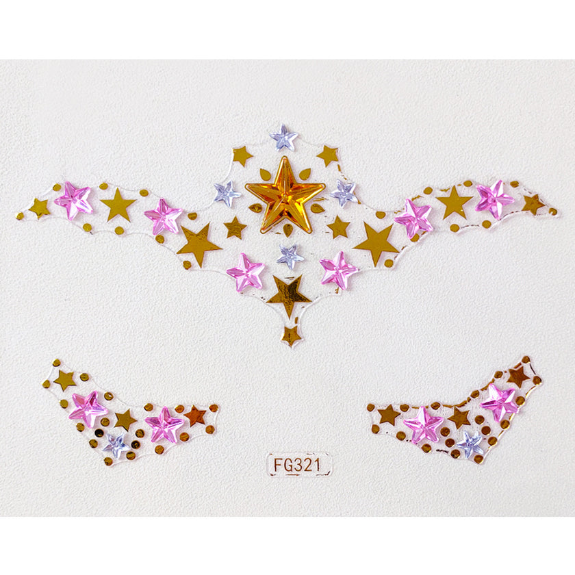 Face Rhinestone Tattoo Creative Forehead Sticker