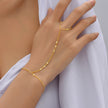 Small Beads Wafer Chain Ring Mitten-type Bracelet