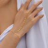 Small Beads Wafer Chain Ring Mitten-type Bracelet