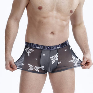 Comfortable Breathable Camouflage Mid-waist Boxer Men's Ice Silk Underwear