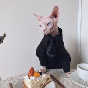 Hairless Cat Clothes Sphinx Cat German Suit Shirt Outfit