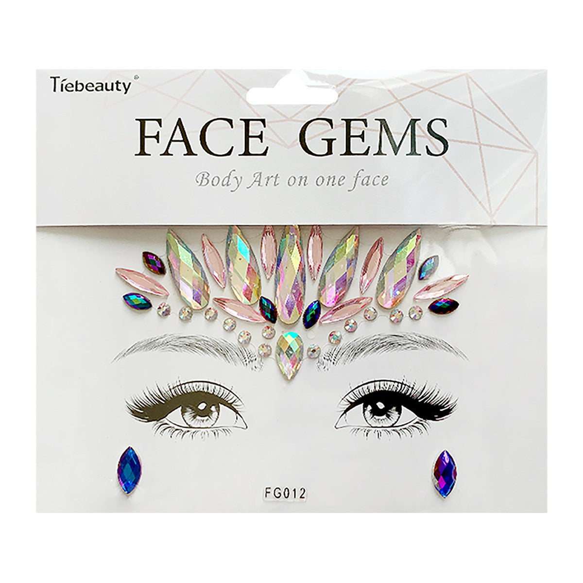 Face Rhinestone Tattoo Creative Forehead Sticker