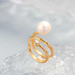 Fashion Personality Natural Baroque Pearl Ring