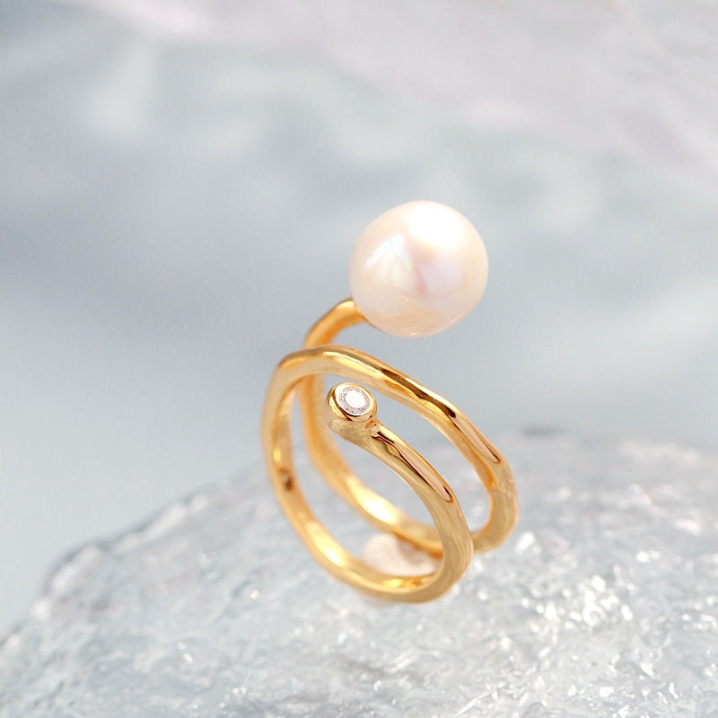 Fashion Personality Natural Baroque Pearl Ring