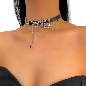 European And American Design Sense Cobweb Necklace Fashion Temperamental Minority Retro Metal Sense