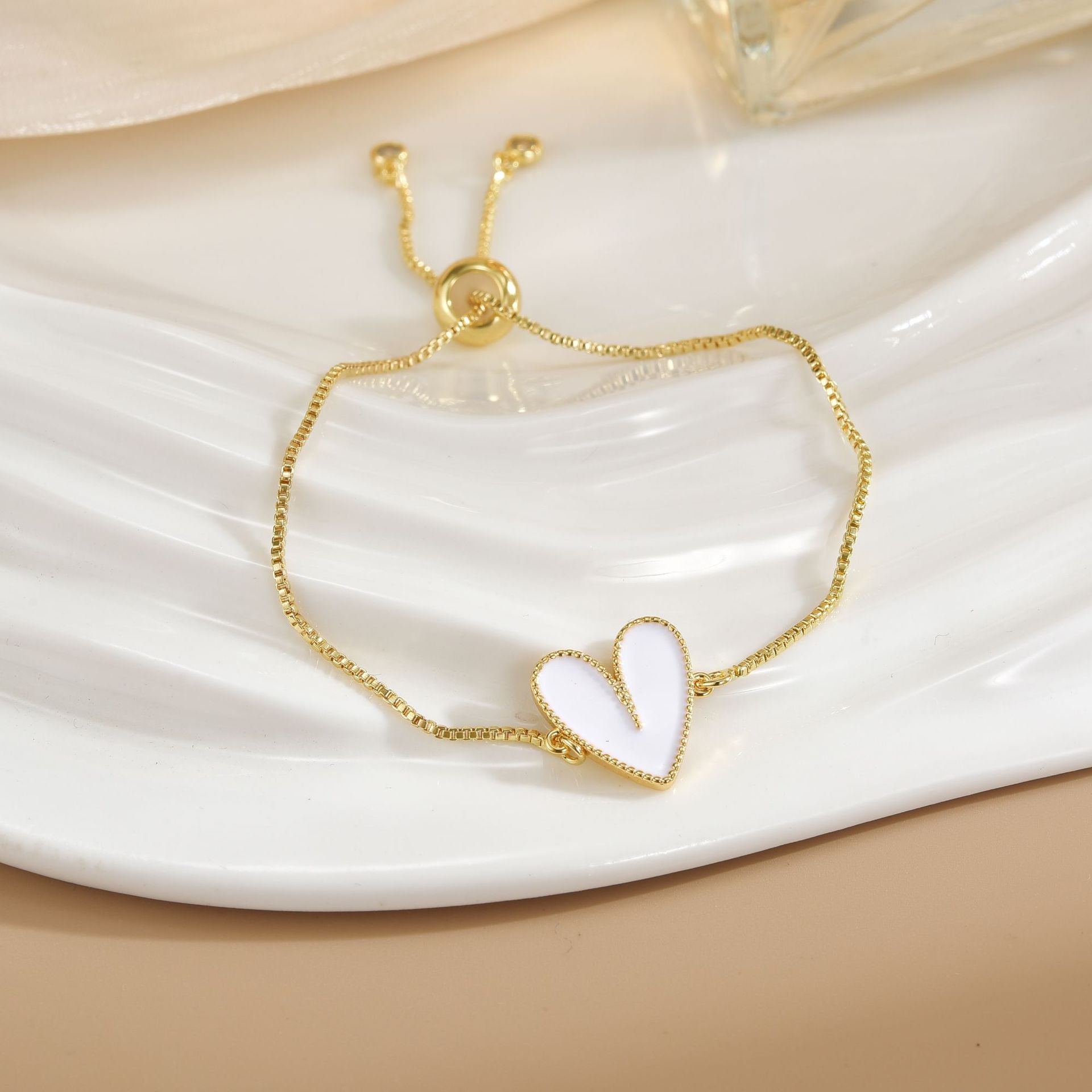 Simple Rotatable Flower Color-preserving Pure Copper Gold-plated Bracelet