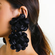 Long Rhinestone-encrusted Chain Flower Ear Clip