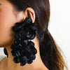 Long Rhinestone-encrusted Chain Flower Ear Clip