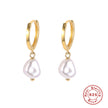 Sterling Silver Pearl Grace High-grade Thin Earrings