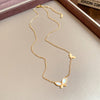 Titanium Steel Irregular Butterfly Necklace Korean Ins Sweet Elegance