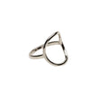 European And American Geometric Hollow Oval Ring For Women