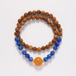 National Style Women's Natural Bodhi Tigereye Blue Crystal High-grade Bracelet