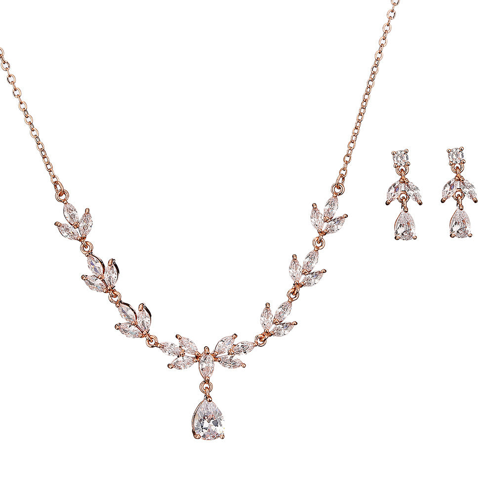 Bridal Wedding Ornament Suit Exquisite Water Drop