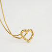 18K Gold Stainless Steel Micro Inlaid Zircon Love Twist Necklace