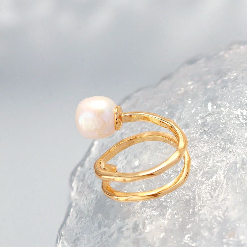 Fashion Personality Natural Baroque Pearl Ring