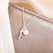 Cute Fashion Brushed Kitty Pearl With Clavicle Chain Necklace
