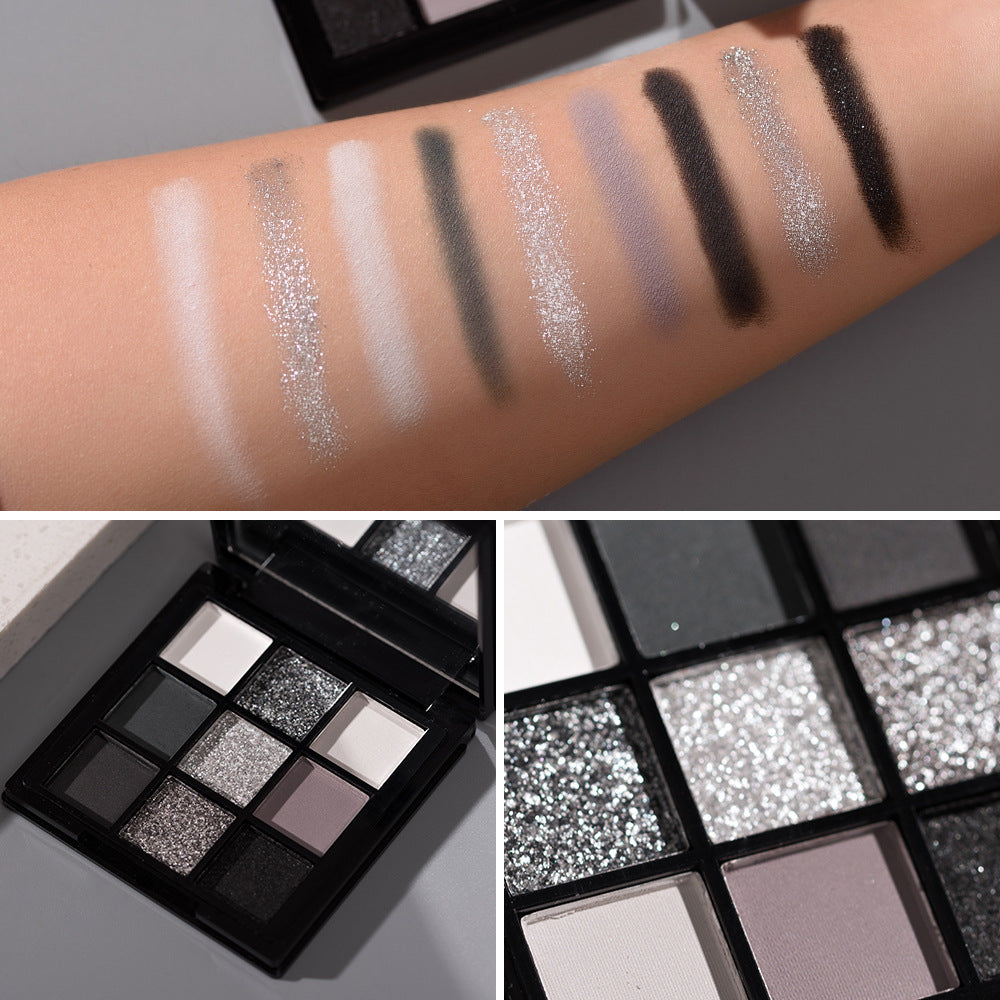Smoked 9 Colors Eye Shadow Plate Halloween Matte Shimmer