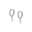 Sterling Silver Pearl Grace High-grade Thin Earrings
