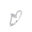 S925 Sterling Silver Special-interest Design Diamond Cube Sugar Ring For Women