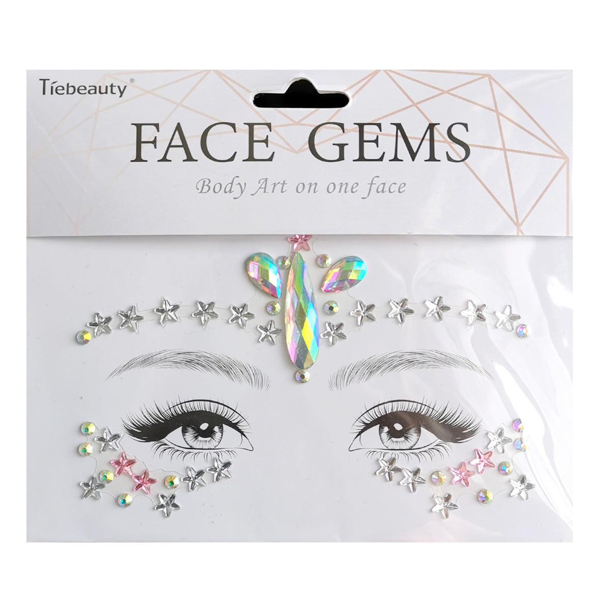Face Rhinestone Tattoo Creative Forehead Sticker