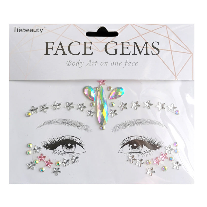 Face Rhinestone Tattoo Creative Forehead Sticker