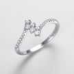 S925 Sterling Silver Special-interest Design Diamond Cube Sugar Ring For Women