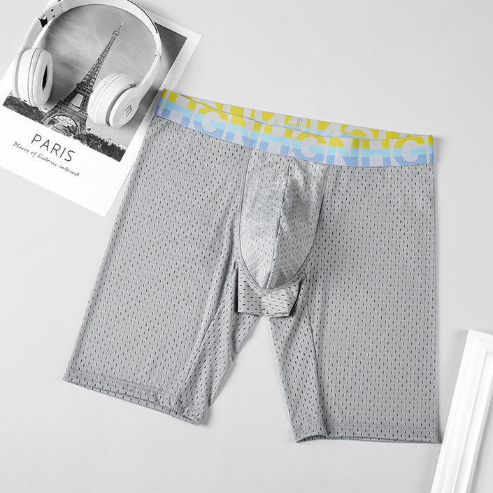 Summer Ice Silk Mesh Sports Men's Underwear