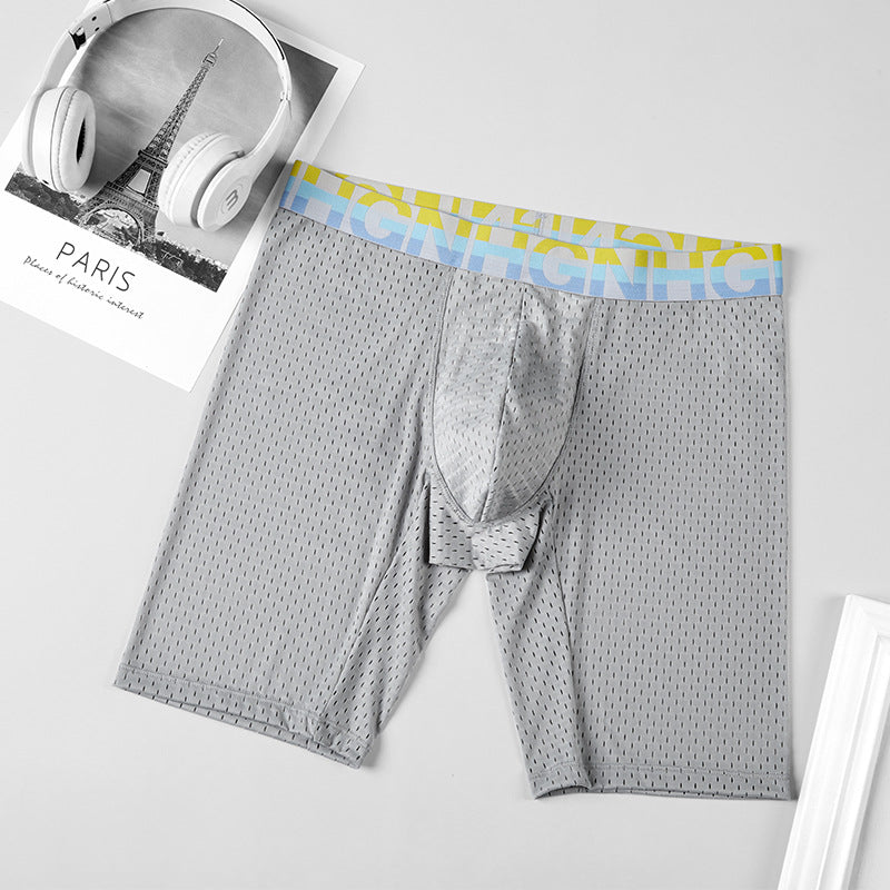Summer Ice Silk Mesh Sports Men's Underwear