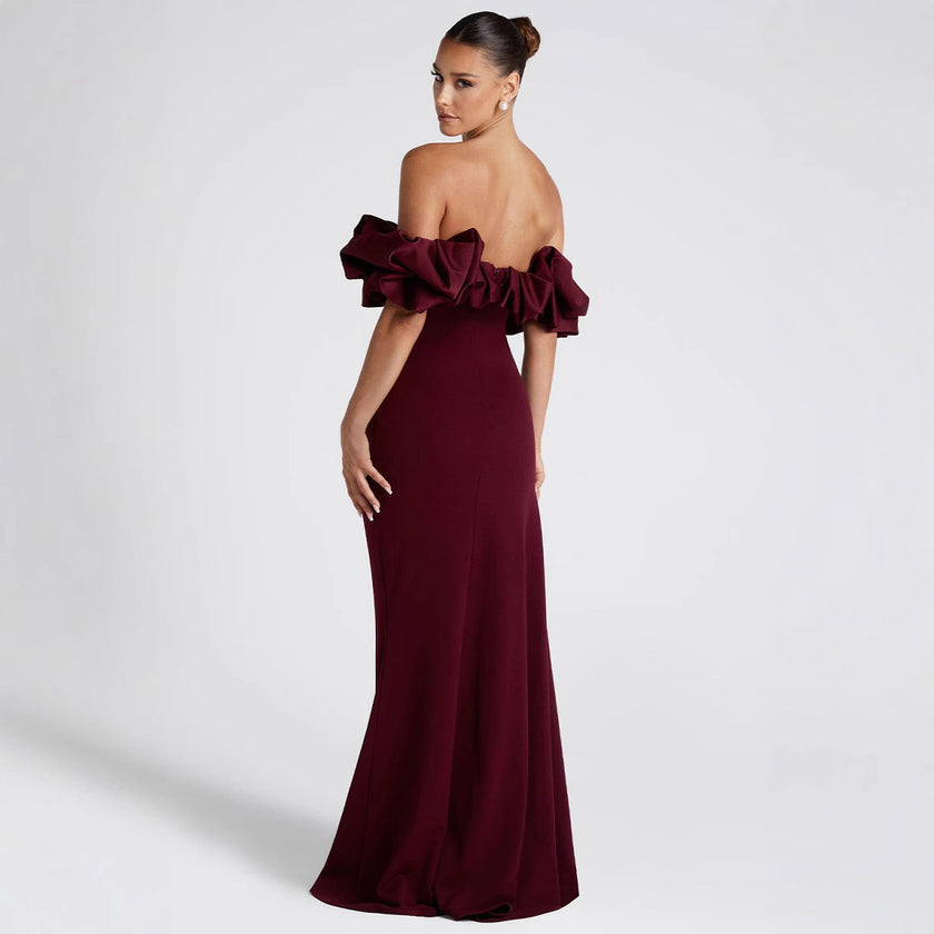 Scheming Women Off Shoulder Fishtail Dress