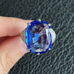 Women's Inlaid Sapphire Blue Topaz Ring