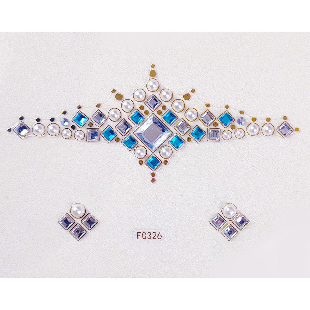 Face Rhinestone Tattoo Creative Forehead Sticker